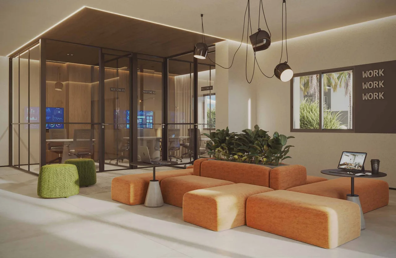 Perspectiva artística: Coworking · outra perspectiva — NID Alphaville
